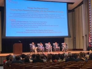 VP Anderson joins other University administrators for a panel informing Penn Parents of the resources available at Penn.