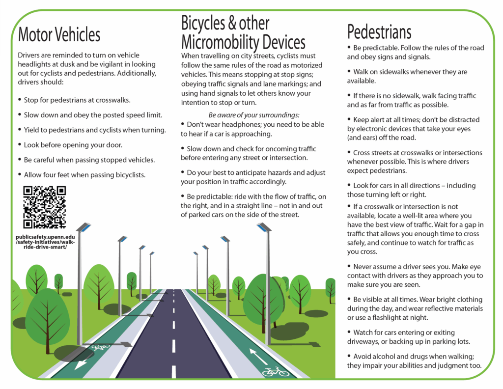 Share the Road brochure image with road drawing